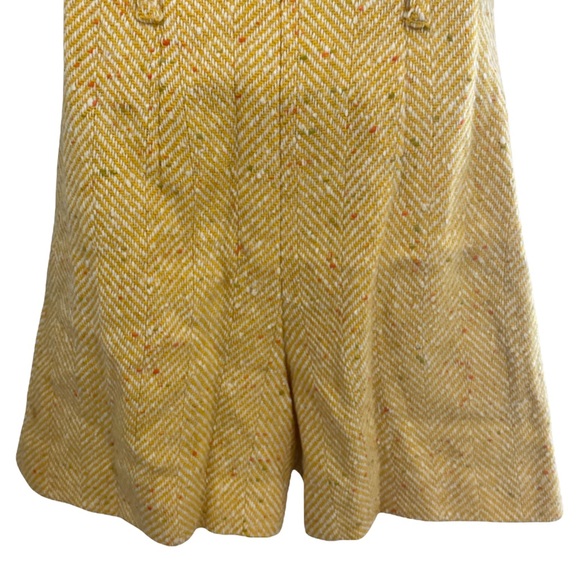 Vintage 1960’s Country Set sleeveless short romper in yellow tweed - Picture 4 of 7